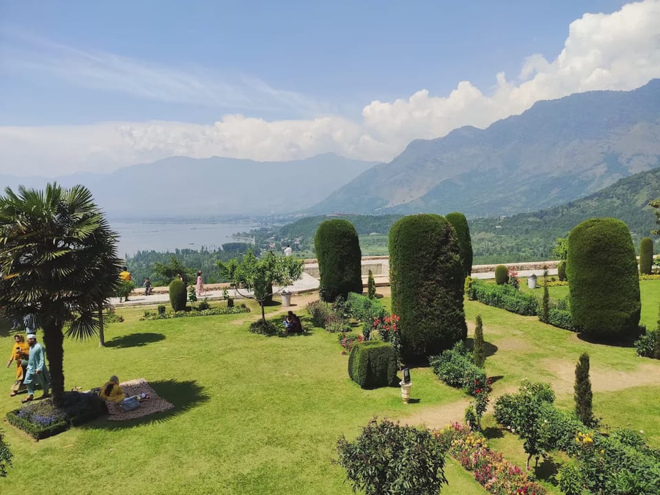 Garden terraces overlooking the lake and city from Pari Mahal.